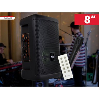 Bocina Bluetooth de 8" para Karaoke con Micrófono y Control