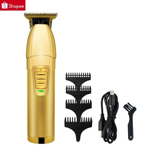 [Brand New] Electric Clipper USB Port Rechargeable Titanium T-type 0 Cutter Head 4 Limit Combs With Charging Indicator