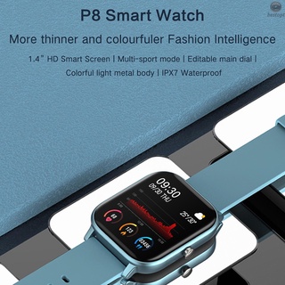 reloj inteligente p8 deportivo bluetooth con monitor de presión sanguínea/sueño/ritmo cardiaco (7)