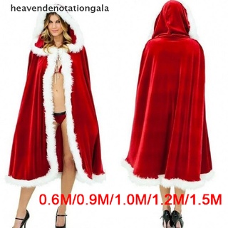 he9mx mujeres navidad santa claus capa disfraz de capa roja invierno con capucha reloj halloween martijn