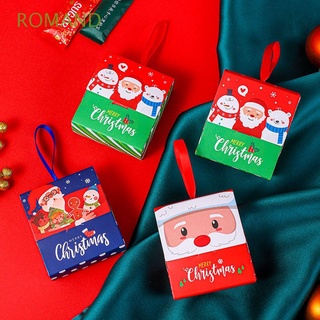 romand suministros de navidad caja de caramelo santa claus bolsas de regalo de navidad cajas de regalo 5pcs contenedor decoración de navidad feliz navidad bolsa de embalaje/multicolor