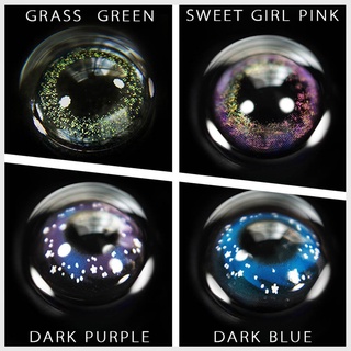 * KT 1 par de lentes de contacto para mujer/Color creativo/gran círculo/cuidado de los ojos/lentes de belleza (1)