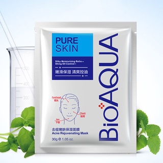 wjnkano 10Pcs BIOAQUA Control de aceite antiacné retráctil poros hidratantes mascarilla facial