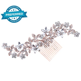 Silver Gold Leaf Metal Hair Bridal Wedding Comb Accessories N8O7