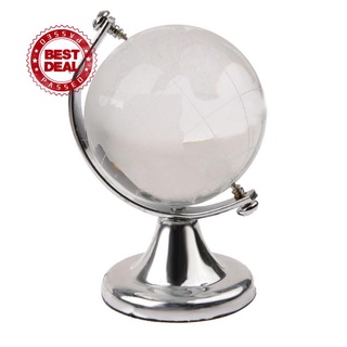 Venta caliente de cristal mapa del mundo transparente decoración adornos bola escritorio mesa L0U5
