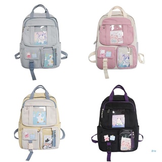 brie mochila escolar de nylon de gran capacidad para mujeres/mochila escolar patchwork (1)