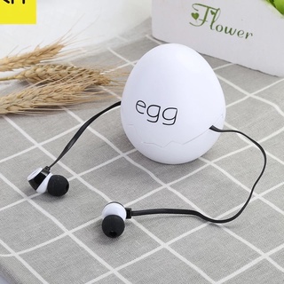 audífonos alambricos auriculares con estuche de huevo