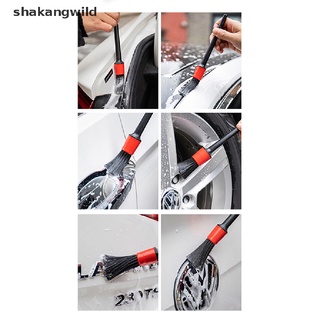 [shakangwild] 5 piezas de ruedas limpias interior de neumáticos exterior de cuero ventilación de aire kit de limpieza de coche herramienta