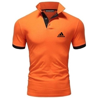 🔥ready Stock🔥Adidas Men's Plain Polo Shirt Short Sleeve T-Shirt Summer Business Casual Lapel Polos Tennis Shirt Top