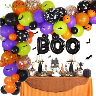 SABIDURIA 94PCS/Set Arreglo Kit de arco de guirnalda de globos de Halloween Suministros para la fiesta Conjunto de globos Juego de decoración de globos de murciélago 3D Globos con estampado de murciélagos Calabaza de halloween