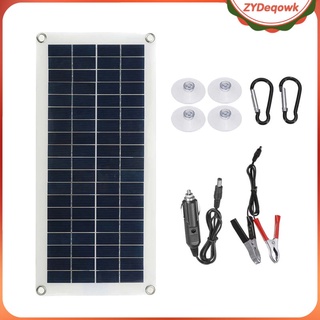 kit de panel solar 10w 18v policristalino cargador de batería mantenedor dual puerto usb + cable para teléfonos móviles deportes (8)