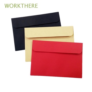 WORKTHERE High Quality Envelopes Simplicity Letter Supplies Paper Envelopes Blank For School Office Business Invitation Kraft Paper Retro Vintage Gift Card Envelope