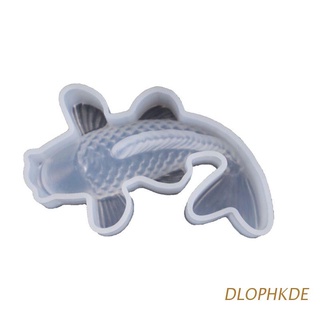 dlophkde moldes epoxi forma de pescado diy manualidades colgante fabricación de silicona transparente molde decorativo de resina molde