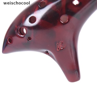 [weischocool] 12 Holes Ceramic Ocarina Flute C Smoked Burn Submarine Style Musical Instrument . (6)