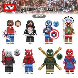 Lego Compatible Spider Man Comic Series Mini figura Super héroe Peter Parker Spiderman X0282