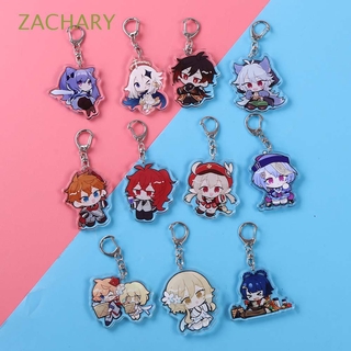 ZACHARY Anime characters Anime Keychain Bag Pendant Key Chain Genshin Impact Women Gift Cute Venti Paimon Player Peripherals Acrylic Key Ring