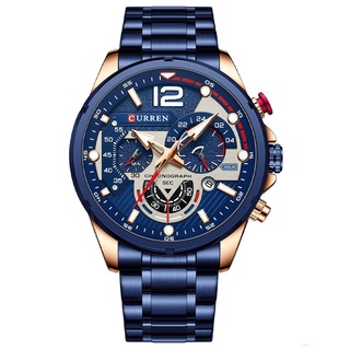 Reloj De pulsera curren 8395 De 6 puntas para hombres/reloj De pulsera De cuarzo deportivo con correa De acero inoxidable