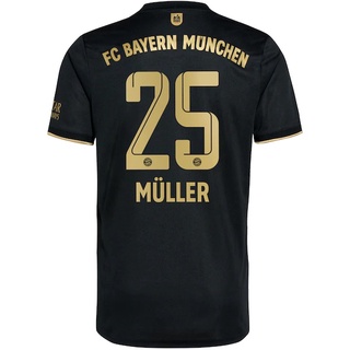 Alta Calidad 2021-2022 Bayern Munich jersey Muller 25 Lejos De Fútbol De Visitante Camisa De Entrenamiento Para Hombres Adultos Impresión (2)