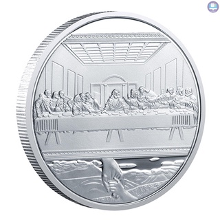 Artesanía de metal cristo jesús doce discípulos cena conmemorativa moneda insignia (4)