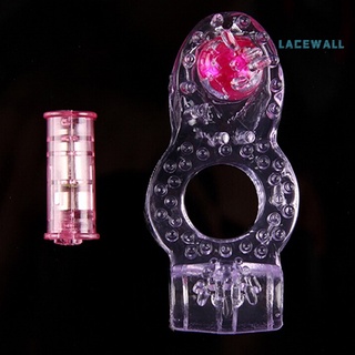 Lacewall anillos vibradores para pene clítoris doble polla anillo elástico Delay juguetes sexuales para hombres (1)