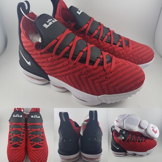 Nike Lebron 16 XVI Low University rojo negro rojo negro hombres zapatos de baloncesto