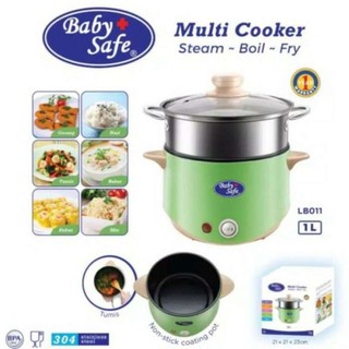 Lb011 bebé seguro Multi-cocina caliente olla vaporizador lenta cocina verde (1)