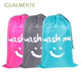 igualmente fashion bolsa de lavado plegable ropa sucia cesta de lavandería nuevo organizador de nylon plegable plegable bolsas de almacenamiento/multicolor