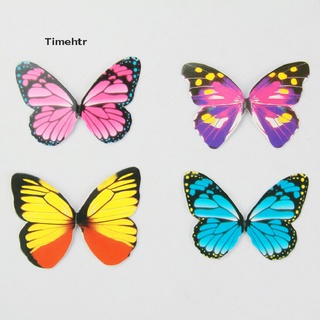 timehtr 50pcs mariposas comestibles arco iris diy cupcake hadas tartas decoración de obleas mx (3)