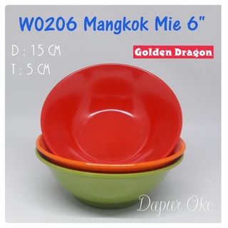 Golden DRAGON - cuenco de fideos de 6 pulgadas W0206 - cuenco de melamina