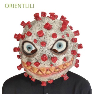 ORIENTLILI Unisex Demon Smiling Demon protection Dress Up Scary Latex protection Horror Halloween Holiday Party One size Funny Face Mischief Props Cosplay Prop/Multicolor