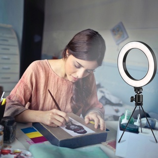qininkn Ring Selfie Light LED 3200-5500K 6 inch 3 Light Modes Adjustable Lamp for Live Videos (1)