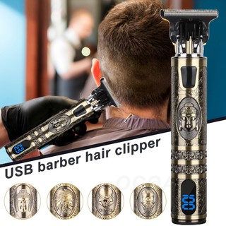 Usb recargable T9 Clipper de pelo para hombres eléctrico trimmers de pelo inalámbrico afeitadora Trimmer 0mm hombres peluquería máquina de corte de pelo