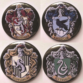 Harry Potter Hogwarts Ravenclaw Slytherin Hufflepuff School Badge Lable Pins