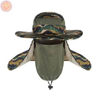 Verano deporte senderismo visera sombrero protección UV cuello cara al aire libre pesca cubierta protector solar gorra sombreros