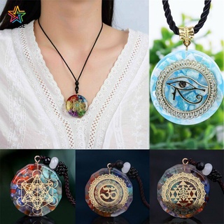 7 Chakra Piedra Natural Energía Colgante Collar Yoga Reiki Curación Amuleto Gargantilla Hombres Mujeres
