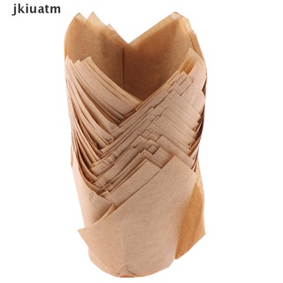 Jkiuatm 50pcs Tulip Flower Cupcake Liner Baking Cup Caissettes Muffin Cupcake Paper Cup MX