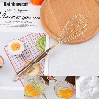 rainbowcat~ batidor de huevos de acero inoxidable batidor de mano batidor de huevos herramienta utensilio de cocina hornear pastel