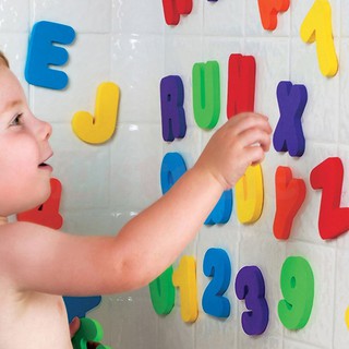 36in1 A-Z letras y 0-9 números de espuma flotante bañera de baño palo niño niño juguete