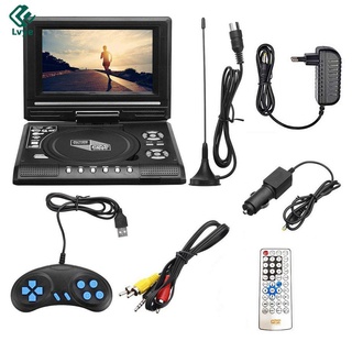 Multifuntional TV/FM/USB/ 7.8 pulgadas HD TV portátil reproductor de DVD HD portátil CD TV reproductor Multimedia
