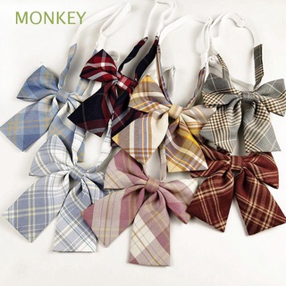 MONKEY Accesorios de arco Corbatas Mujeres JK japonés Corbatas Uniforme escolar Adorable Tablero de ajedrez Marinero (1)