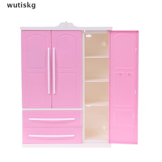 wutiskg tres puertas rosa moderno armario para muñecas muebles ropa accesorios juguetes mx