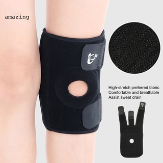 [Am] cómodo soporte de compresión de rodilla de goma de rótula abierta rodillera elástica para correr