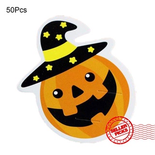 halloween piruleta tarjeta de papel naranja calabaza cabeza halloween fantasma decoración papel R4N1