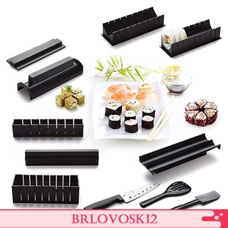 [Brlovoski2] Kit De Sushi Maker De grado alimenticio De Plástico 10 pzs/Kit De Moldes Divertidos y Fácil Sushi Para principiantes (6)
