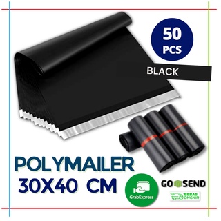 Embalaje de plástico POLYMAILER negro tamaño 30X40 contenido 50 PCS