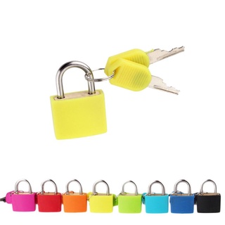 cry 5pcs metal y plástico pequeño mini candado de acero fuerte maleta de viaje diario cerradura con 2 llaves color plástico candado (4)
