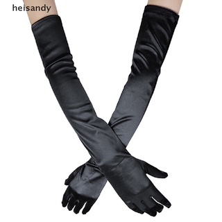 [heis2] guantes largos de cuero sintético para mujer, fiesta de noche, moda, cálidos, pantalla táctil m581x
