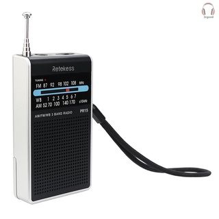 [In Stock] Retekess PR15 Mini Pocket Radio FM/AM/WB Tuning Radio Receiver NOAA Weather Warning for Outdoors Activities