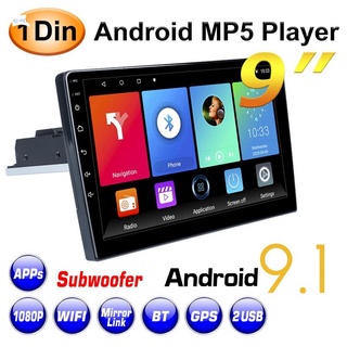 9 pulgadas Quad Core Android 9.1 Radio estéreo de coche 1din Mp5 ajustable navegación Gps Wifi reproductor Fm Bluetooth conexión de teléfono
