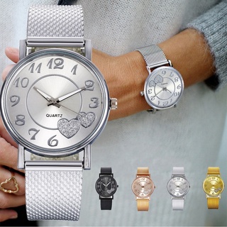 Reloj Impermeable Unisex Elegante Diamantes Relojes De Lujo/Correa De Malla De Moda Pequeña Esfera Compacta